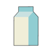 A milk container with a blue and white stripe

Description automatically generated