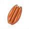 A pecan nut on a white background

Description automatically generated